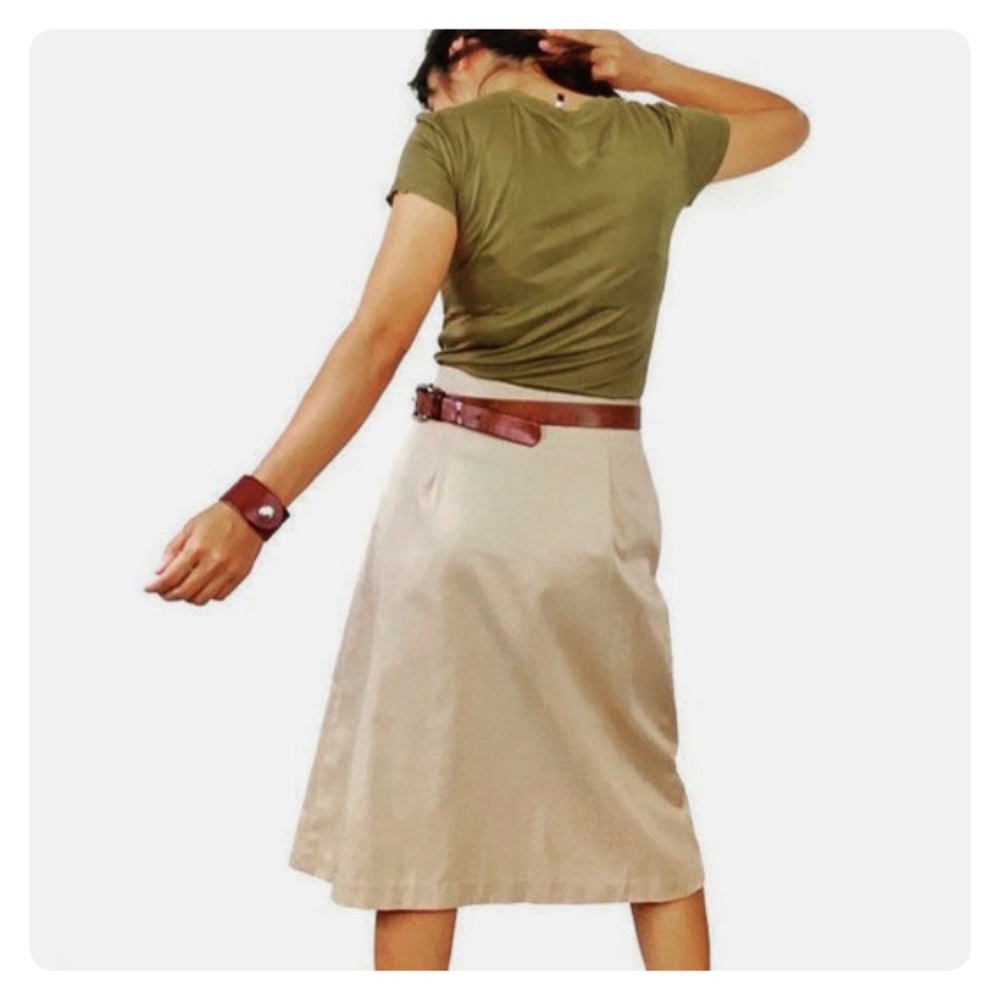 HANDMADE Denim Skirt/ Small/ Waist 26 -27/ Safari